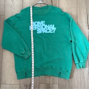 Aerie Teal Knit Sweatshirt